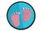 Baby Footprints Multi-Color Embroidered Iron-On or Hook & Loop Patch Applique